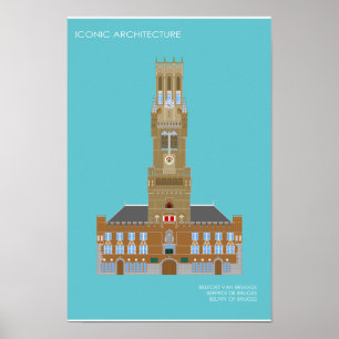 Póster Campanario de Brujas/Belfry von Brügge Poster