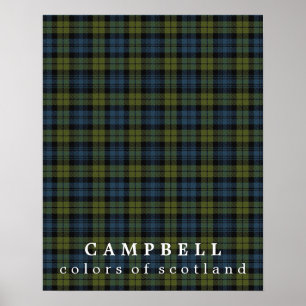 Poster Campbell Colours d'Écosse Tartan