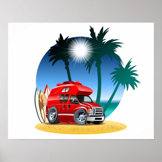 Poster Camper de dessin (Devant)