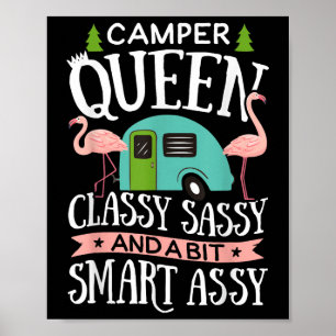 Poster Camper Queen Cly Sy Smart Drôle Femmes Filles Camp