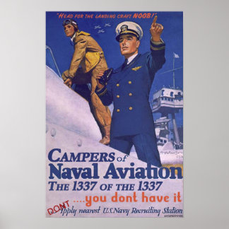 Poster Campeurs de l'aviation navale