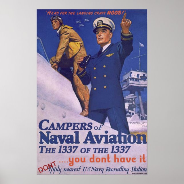 Poster Campeurs de l'aviation navale (Devant)