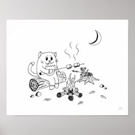 Poster Campfire Cat & Mouse Art Imprimer 100318