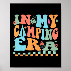 Poster Camping à mon ère de camping Été rétro groovy pour