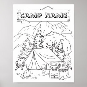 Poster Camping Art Galerie de Camping Art Camping Bois Mu