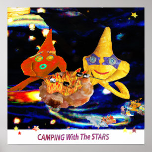 Poster Camping avec les étoiles