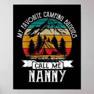 Poster Camping Buddies m'appellent Camping Nanny Camper