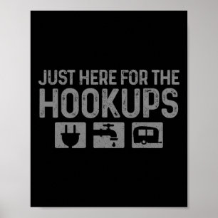 Poster Camping Caravane Camping-Car Juste Ici Pour Le Hoo