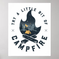 Camping cool Camper Feu de Campement Sous Les Mont