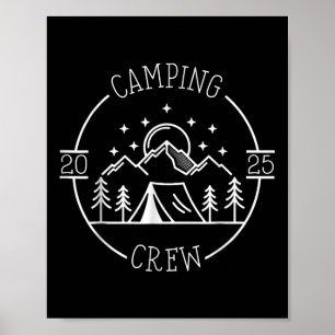 Poster Camping Cousin Crew 2025 Campout de Réunion Famili