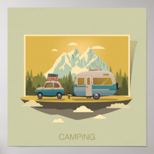 Poster Camping de Carvan