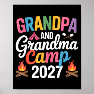 Poster Camping de grand-père et grand-mère 2027 grands-pa