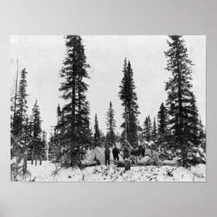 Poster Camping de neige au nord du cercle arctique