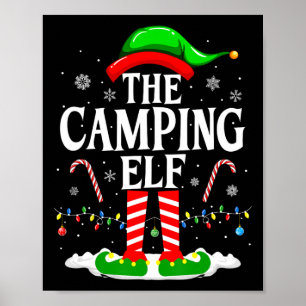 Poster Camping Elf Xmas Funny Matching Family Group C
