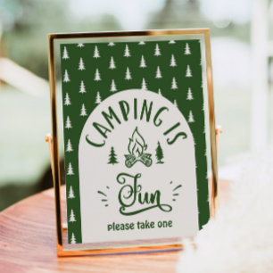 Poster Camping est amusant One Happy Camper