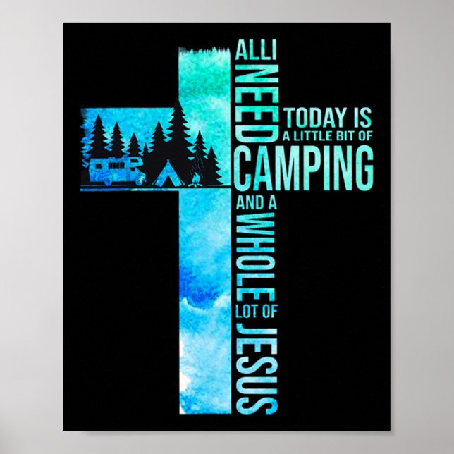 Poster Camping et Jésus  (Devant)