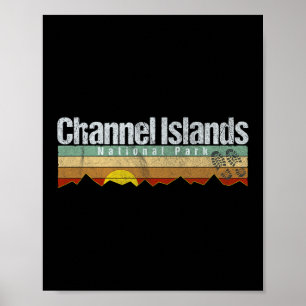 Poster Camping et randonnée dans le parc national des île