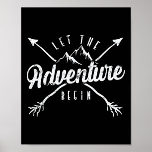 Poster Camping laisse l'aventure commencer'