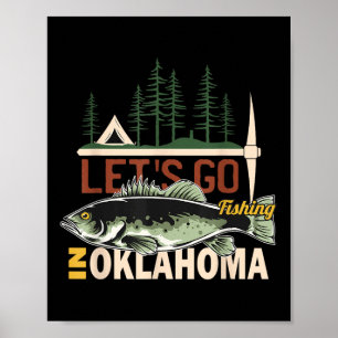 Poster Camping pêche en Oklahoma - Nature Oklahoma Fish