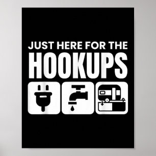 Poster Camping Rv Caravan Motorhome Juste Ici Pour Le Hoo