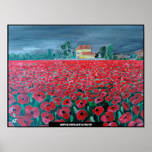 Poster Campo de Amapolas Peinture d'Alfred Fox