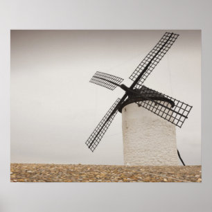 Poster Campo de Criptana, Antique La Mancha windmills