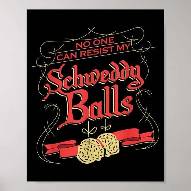 Poster Can Resist My Schweddy Ball Candy Ugly Xmas Appare (Devant)