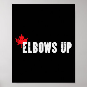 Poster Canada Hockey coudes levés Hommes feuille d'érable