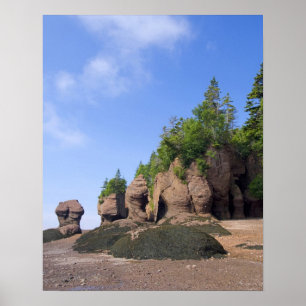 Poster Canada, Nouveau-Brunswick, Cap Hopewell, baie de l