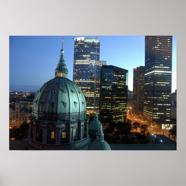 Poster Canada, Québec, Montréal. Centre-ville de Montréal (Devant)