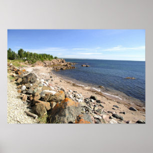 Poster Canada, Quebec. VIA Rail Canada train The 2