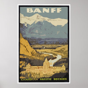 Poster Canadien les Rocheuses de Banff d'affiche de