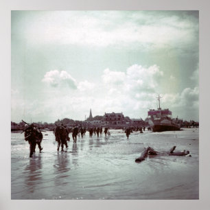 Poster Canadiens Juno Beach Jour J France Deuxième Guerre