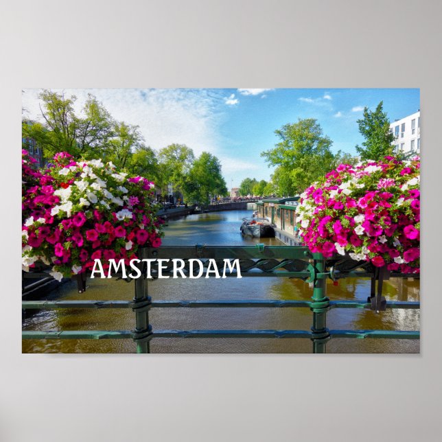 Poster Canal d'Amsterdam (Devant)