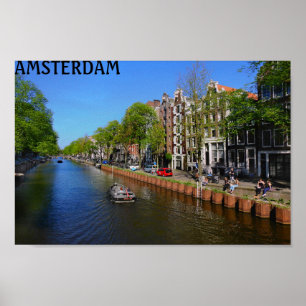 Poster Canal d'Amsterdam