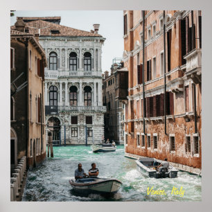 Poster Canal de bateau de Venise