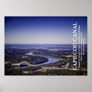 Poster Canal de Cape Cod - ponts en chemin de fer de