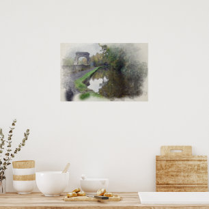 Poster Canal de Rochdale, Arche Sagar Richards, Luddenden