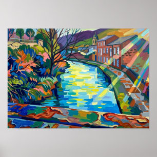 Poster Canal de Rochdale Sowerby Bridge 