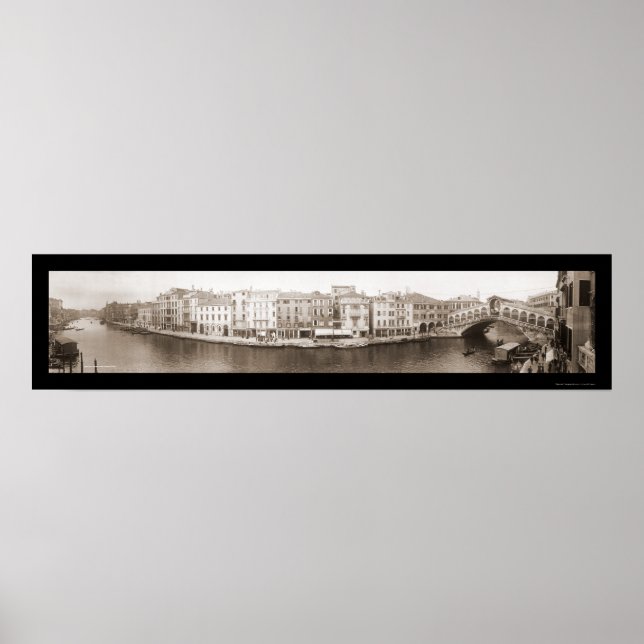 Poster Canal de Venise Italie Photo 1909 (Devant)