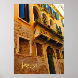 Poster Canal de Venise Vie Bâtiment Italien