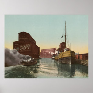 Poster Canal Elevator, 1900 de Chicago