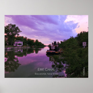 Poster - Canal Erie au coucher du soleil