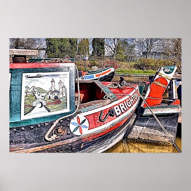 POSTER CANAL NARROWBOATS (Devant)