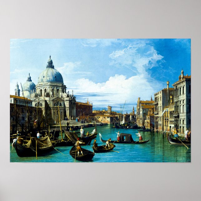 Poster Canaletto : Entrée du Grand Canal, Venise (Devant)