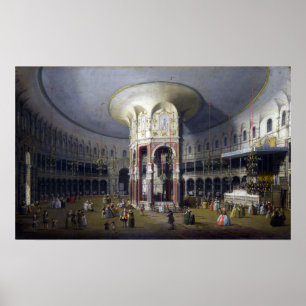 Poster Canaletto Londres Intérieur de la Rotonde