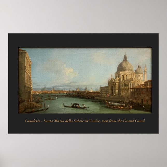 Poster Canaletto peinture - Venise, Grand Canal (Devant)