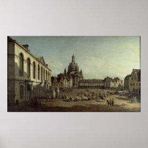 Poster Canaletto - Vue du Neumarkt à Dresde