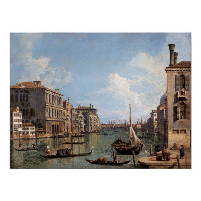 Poster Canaletto Vue sur le Grand Canal (Devant)
