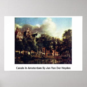 Poster Canals In Amsterdam By Jan Van Der Heyden